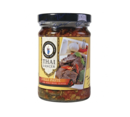 Chilipasta med Starka Basilikablad Thai Dancer 200g Chili paste with strong basil leaves Thai Dancer 200g