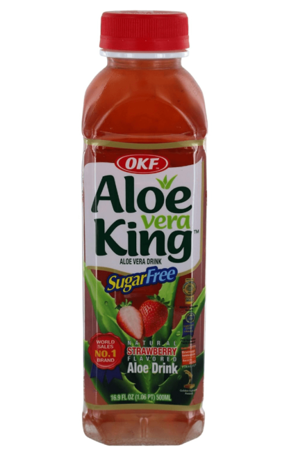 OKF Aloe Vera Jordgubb Sockerfri 500ml / OKF Aloe Vera Strawberry Sugar Free 500ml