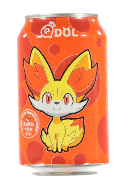 QDOL Pokemon Lycheesmak Läsk 330ml / QDOL Pokemon Lychee Flavor Soft Drink 330ml