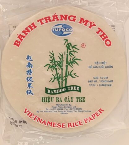 Rispapper För Vårrullar D16cm Tufoco / Rice paper for spring rolls D16cm Tufoco