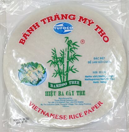 Rispapper För Vårrullar Rund 22cm 340g / Rice paper for spring rolls Round 22cm 340g