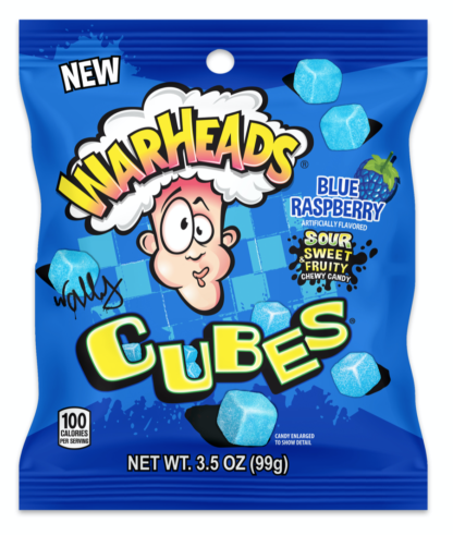 Warheads - Blue Raspberry Cubes 99g - Image 2